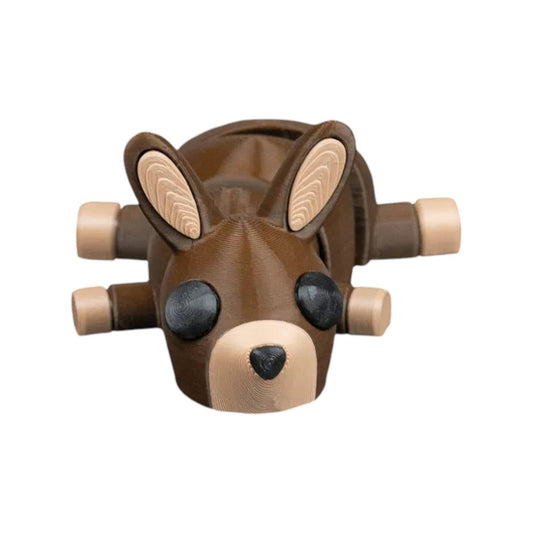 5-Pack Kangaroo Quiet Rest & Nest Figurines – Cute 2" Collectible Desk Décor & Fidget Companions for Stress Relief – 3D Printed in Canada
