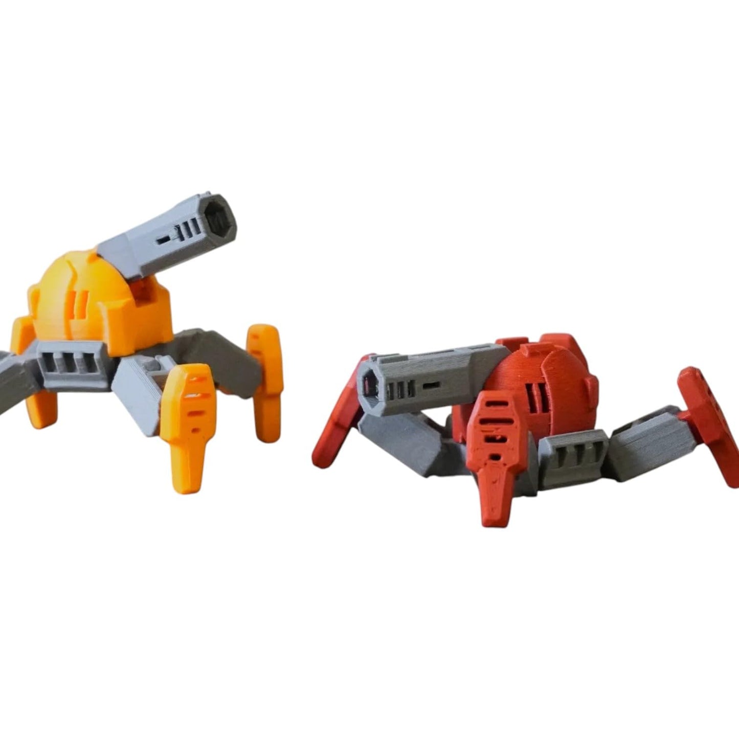 Mortar Mech Model Kit by Kitcrafters – 11 Parts with 10 Moving Joints – Articulated Mini Cannon Walker for Desk Display & Collectors – 3D Printed in Canada