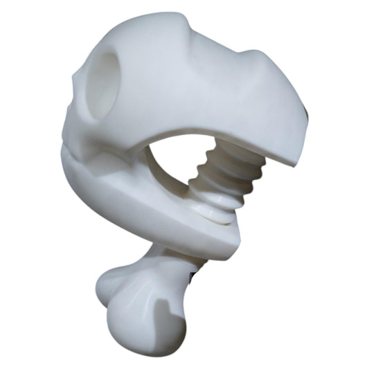 Skull Vise Headphone Stand – Minimalist Skull Display Holder for Headsets & Gaming Accessories – 3D Printed in Canada