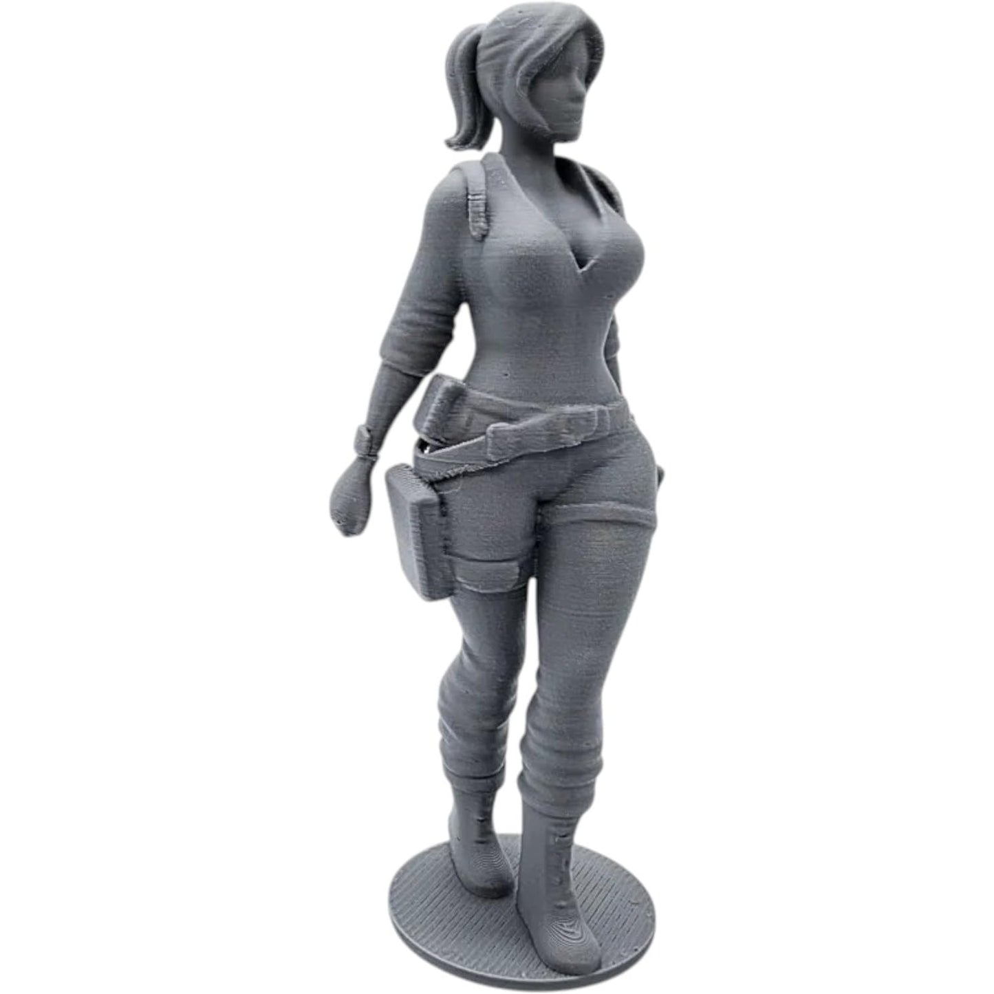 Female Secret Agent Figurine – Stealth Pose Action Figure for Dioramas, Spy Displays & Collector Scenes – 3D Printed in Canada
