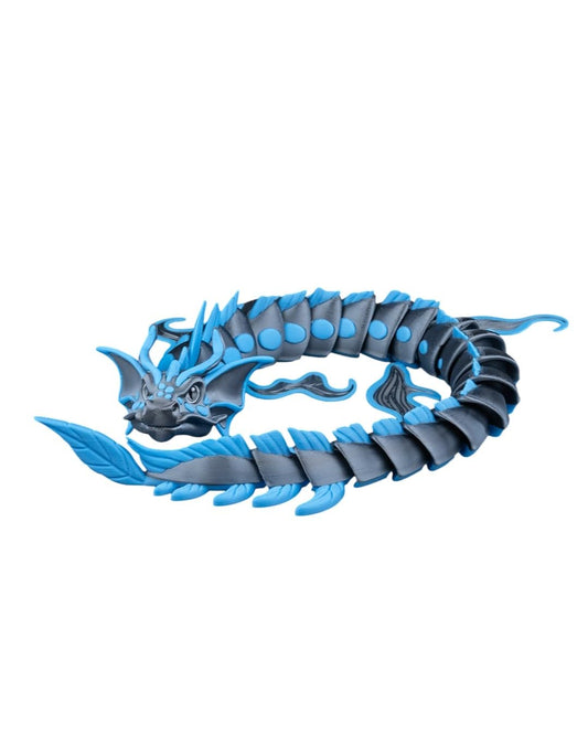 The Abyssal Tide Sea Dragon Figurine – Articulated Aquatic Fidget Sculpture with Oceanic Fins and Serpent Design – 3D Printed in Canada