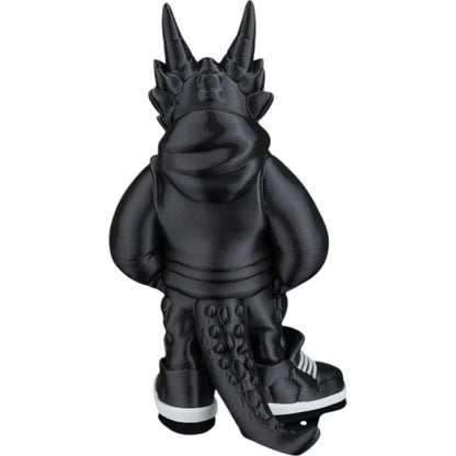 Krantoinel “Antoine” Urban Dragon Figurine – 3D Printed Monochrome Horned Creature in Streetwear & Sneakers – Designer Collectible for Teens & Adults – 3D Printed in Canada
