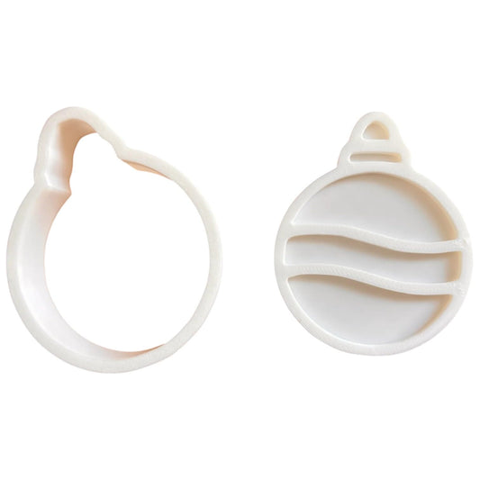 Christmas Ornament Stripe Cookie Cutter Set (3" 4" 5") – Festive Fondant & Baking Mold – 3D Printed in Canada