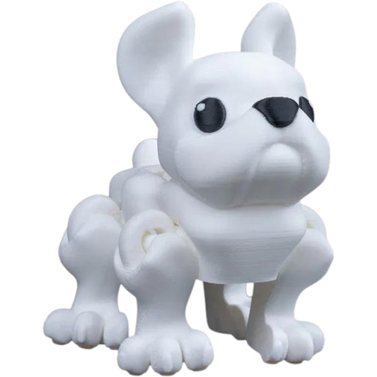 Articulated French Bulldog Fidget Toy – Poseable Dog Figure for Desk, Shelf or Stress Relief – Flexible Collectible for Teens and Adults – 3D Printed in Canada