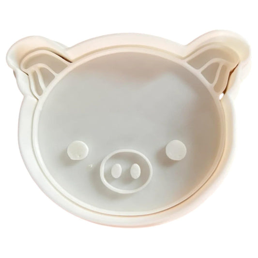 Pig Cookie Cutter Set of 3 Sizes (3" 4" 5") – Farm Animal Fondant & Baking Mold – 3D Printed in Canada