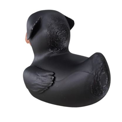 Rottweiler Duck Figurine - Dog Collectible for Jeep Ducking, Cruise Ship Hiding - Funny Rubber Duck Gift for Dog Lovers - Novelty Desk Decor - 3D Printed in Canada