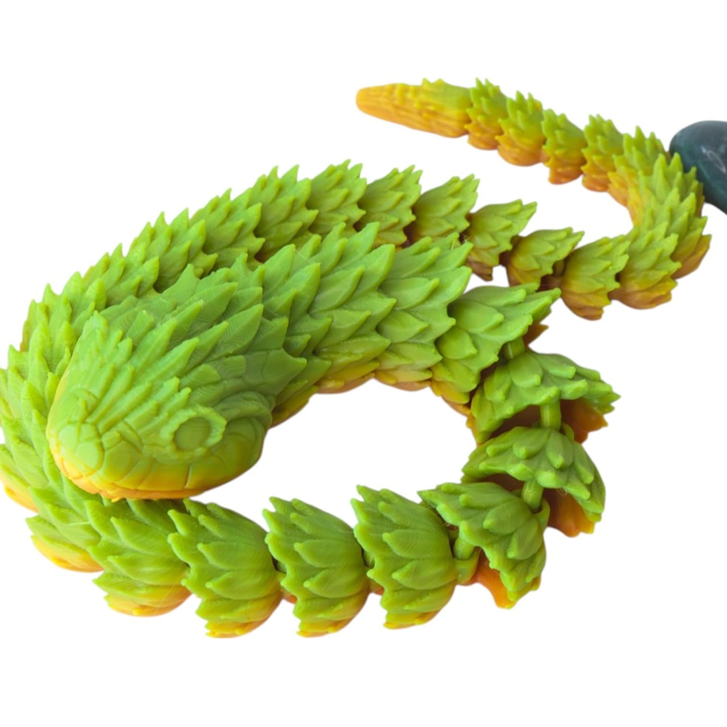 Articulated Bush Viper Figurine – Poseable Snake-Inspired Fantasy Creature for Display, Fidgeting & DIY Painting – 3D Printed in Canada