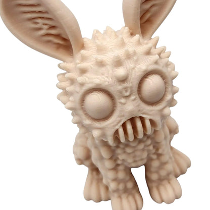 The Beaster Bunny – Creepy Cute Monster Rabbit Figurine for Horror Decor, Collectibles & Painting Crafts – 3D Printed in Canada