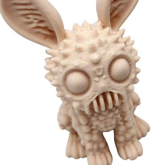 The Beaster Bunny – Creepy Cute Monster Rabbit Figurine for Horror Decor, Collectibles & Painting Crafts – 3D Printed in Canada