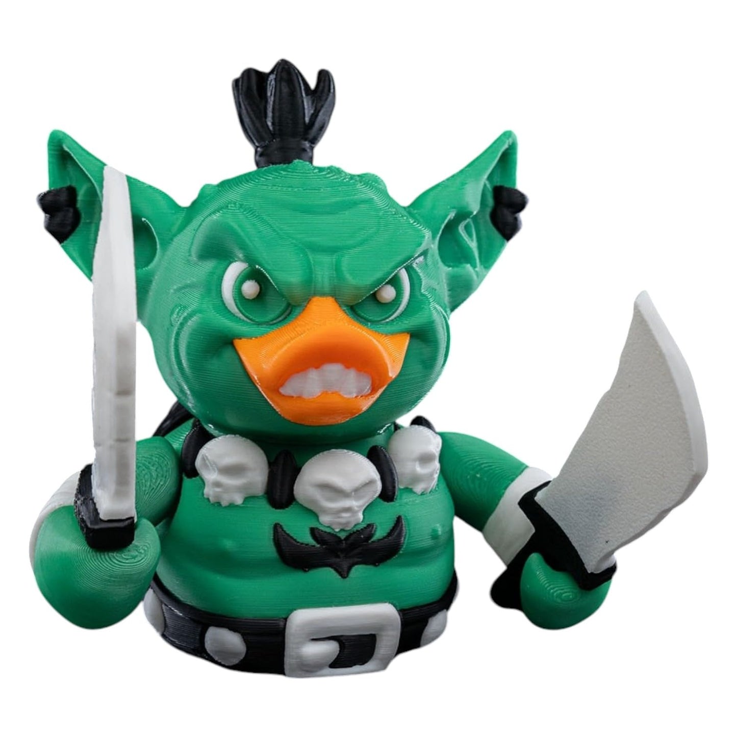 Ducklin Duck Figurine – Fantasy Goblin Warrior Desk & Car Decor – Mythical Collectible – 3D Printed in Canada