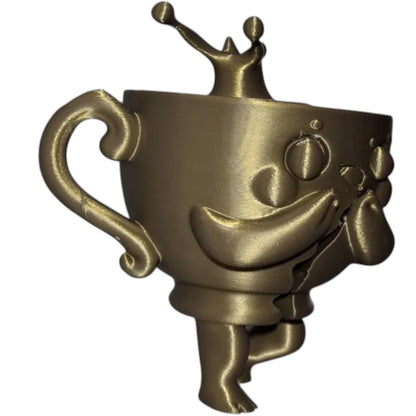 Perk Up Pal Coffee Cup Figurine – Whimsical Walking Mug with Arms and Legs – 3D Printed in Canada