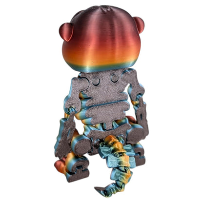 Skeleton Beaver Figurine – Articulated Animal Skeleton Desk Toy for Teens & Adults – Creepy Cute Canadian Collectible – 3D Printed in Canada