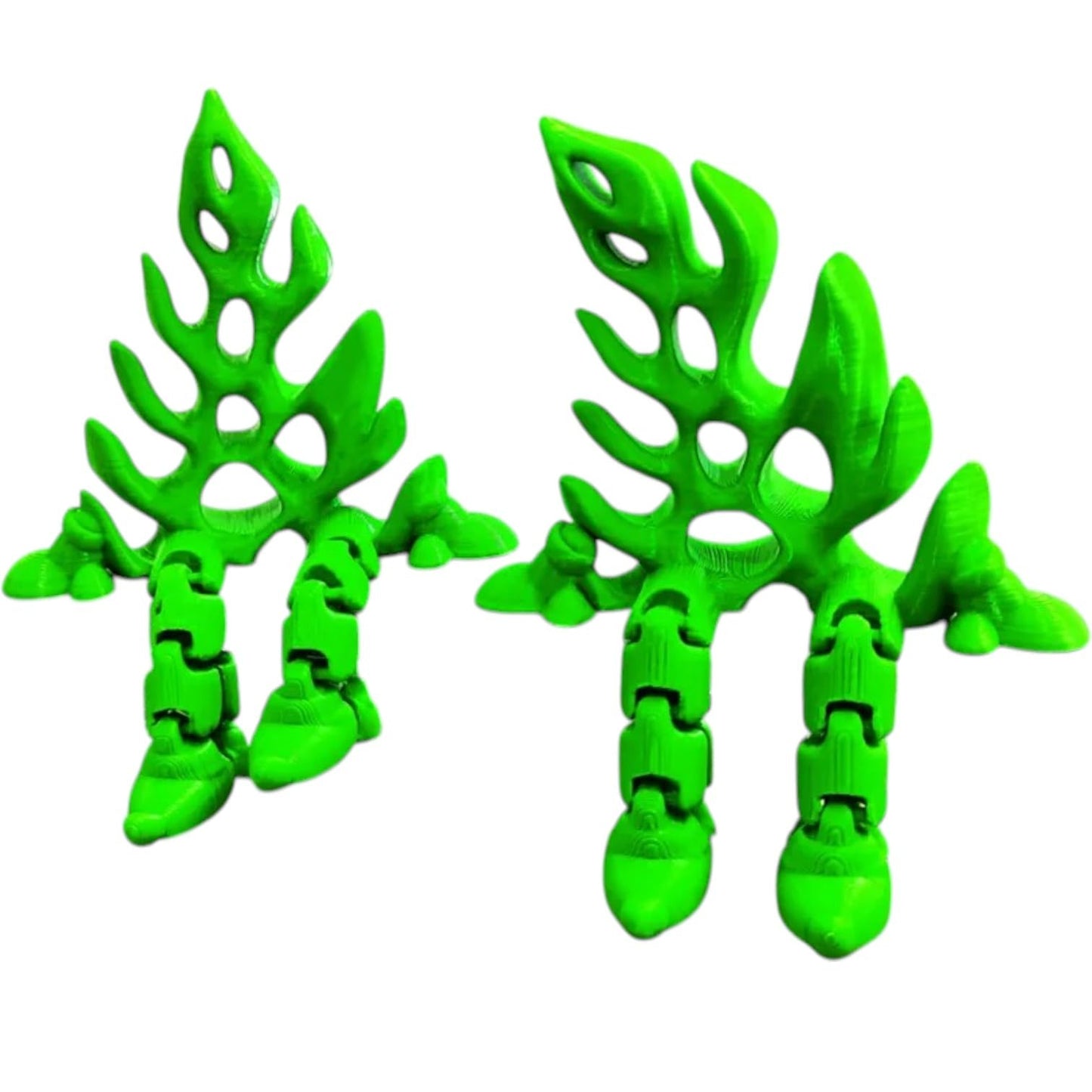 Playful Christmas Tree Figurine with Flexible Articulated Legs – Whimsical Holiday Shelf Sitter Decoration – 3D Printed in Canada