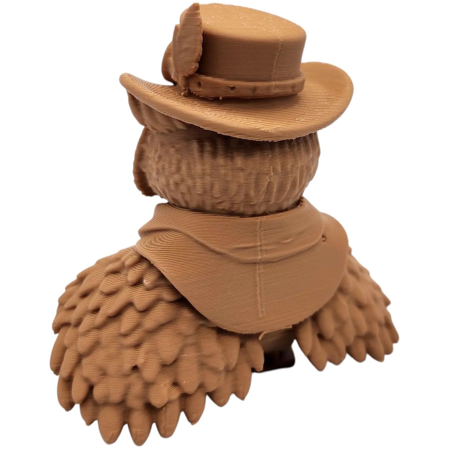 The Inventor Owl Figurine – Steampunk Owl with Goggles & Raygun – Fantasy Tinkerer Miniature for Display or Painting – 3D Printed in Canada