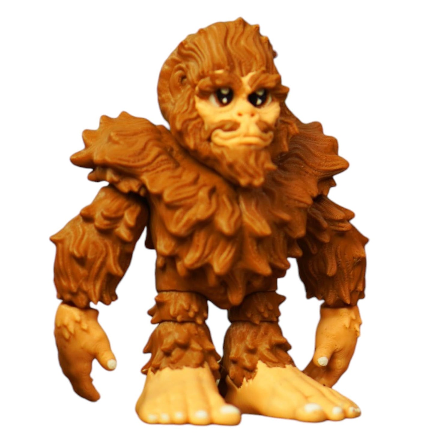 Cute Articulated Bigfoot Figurine – Poseable 3D Printed Sasquatch Model – Print-in-Place Cryptid Creature for Desk Display or Collectors – 3D Printed in Canada