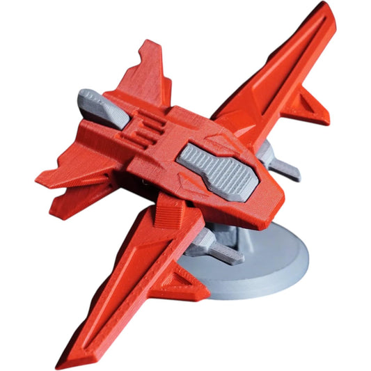 Reaper Fighter Jet – 3D Printed 12-Part DIY Spaceship Model Kit with Snap-Fit Assembly & Display Stand – 3D Printed in Canada