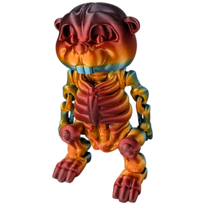 Skeleton Beaver Figurine – Articulated Animal Skeleton Desk Toy for Teens & Adults – Creepy Cute Canadian Collectible – 3D Printed in Canada