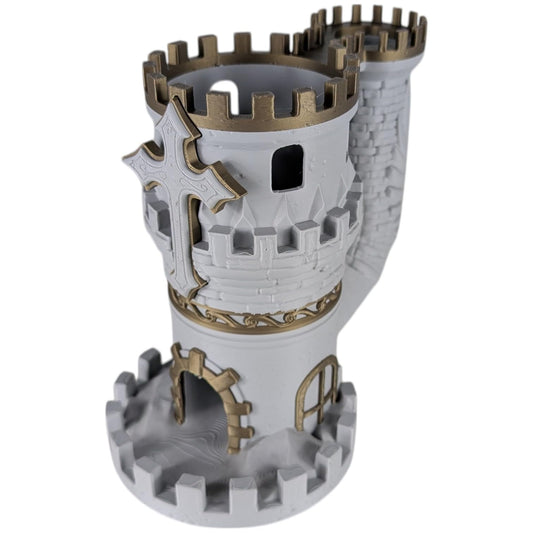 Tower of The Valiant Can Holder & Dice Tower – Medieval Castle Dice Roller for DND, TTRPG, Fantasy RPG, Tabletop Dice Games & Gamer Gifts – 3D Printed in Canada