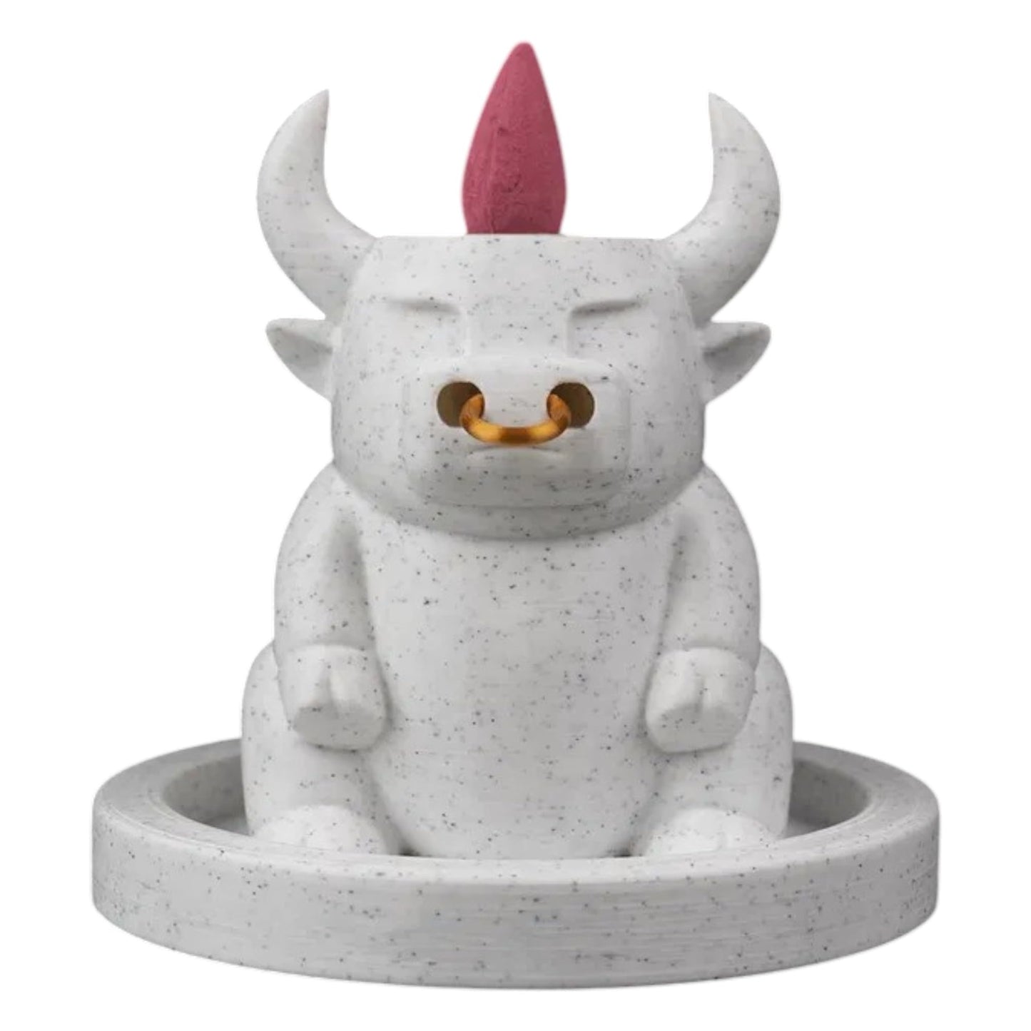 Bull Dozer Backflow Burner – Cute Bull Cone Incense Holder with Nose Ring for Aromatherapy, Desk Décor, and Relaxation – Playful Smoke Flow Design – 3D Printed in Canada