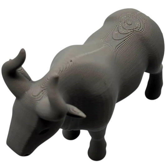 Wildebeest Yak Miniature – Stylized Animal Figurine for Displays, Dioramas, and Educational Decor – 3D Printed in Canada