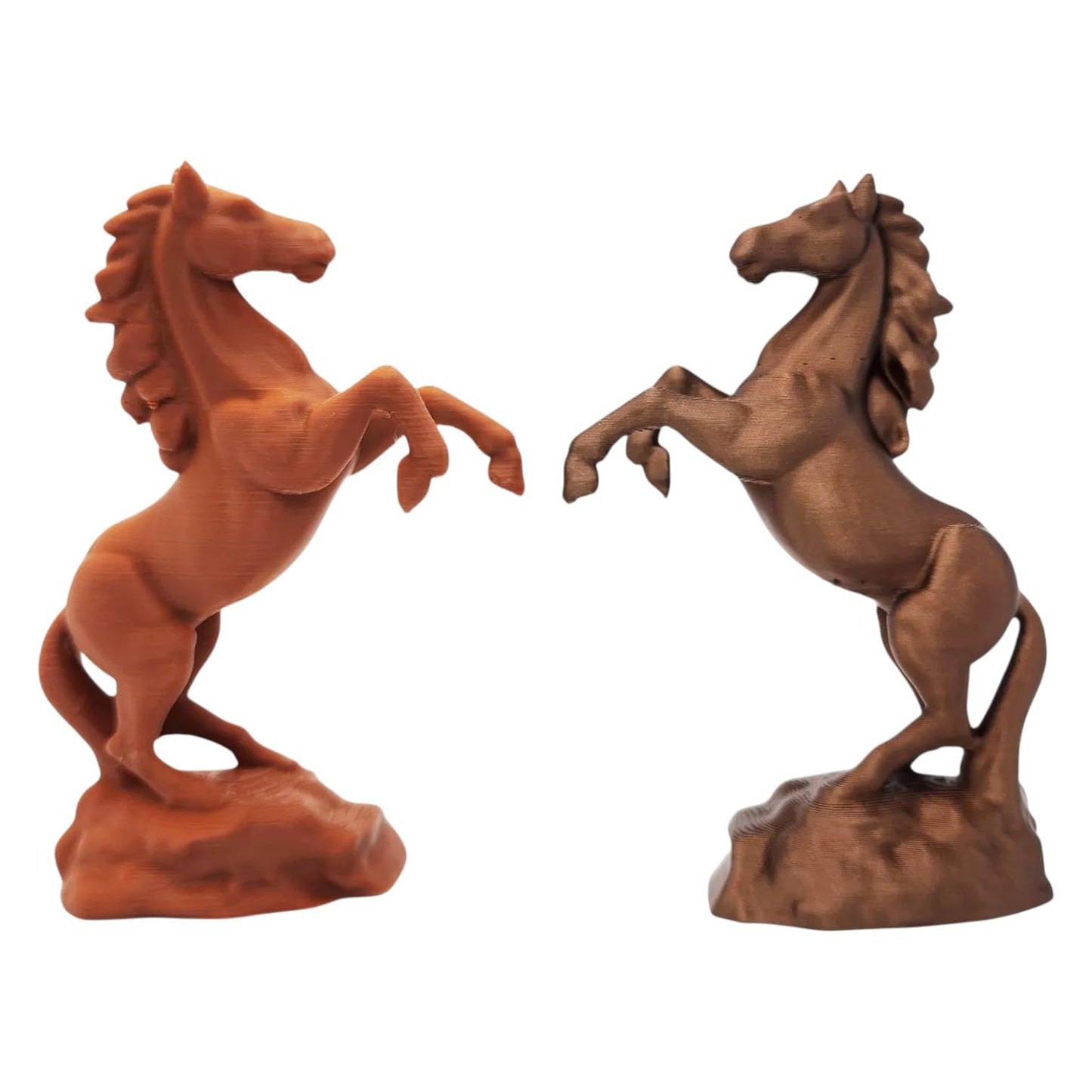 Rearing Horse Sculpture Figurine 2-Pack – Stallion Statue Set for Desk, Bookshelf, or Office Décor – Elegant Display Piece for Horse Lovers – 3D Printed in Canada