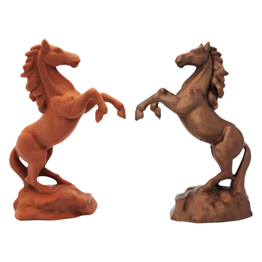 Rearing Horse Sculpture Figurine 2-Pack – Stallion Statue Set for Desk, Bookshelf, or Office Décor – Elegant Display Piece for Horse Lovers – 3D Printed in Canada