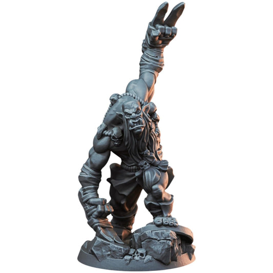 Ork Berserker Miniature for Tabletop RPG, Wargaming & Painting – Fantasy Orc Warrior for Dungeon Battles & Warbands – 3D Printed in Canada