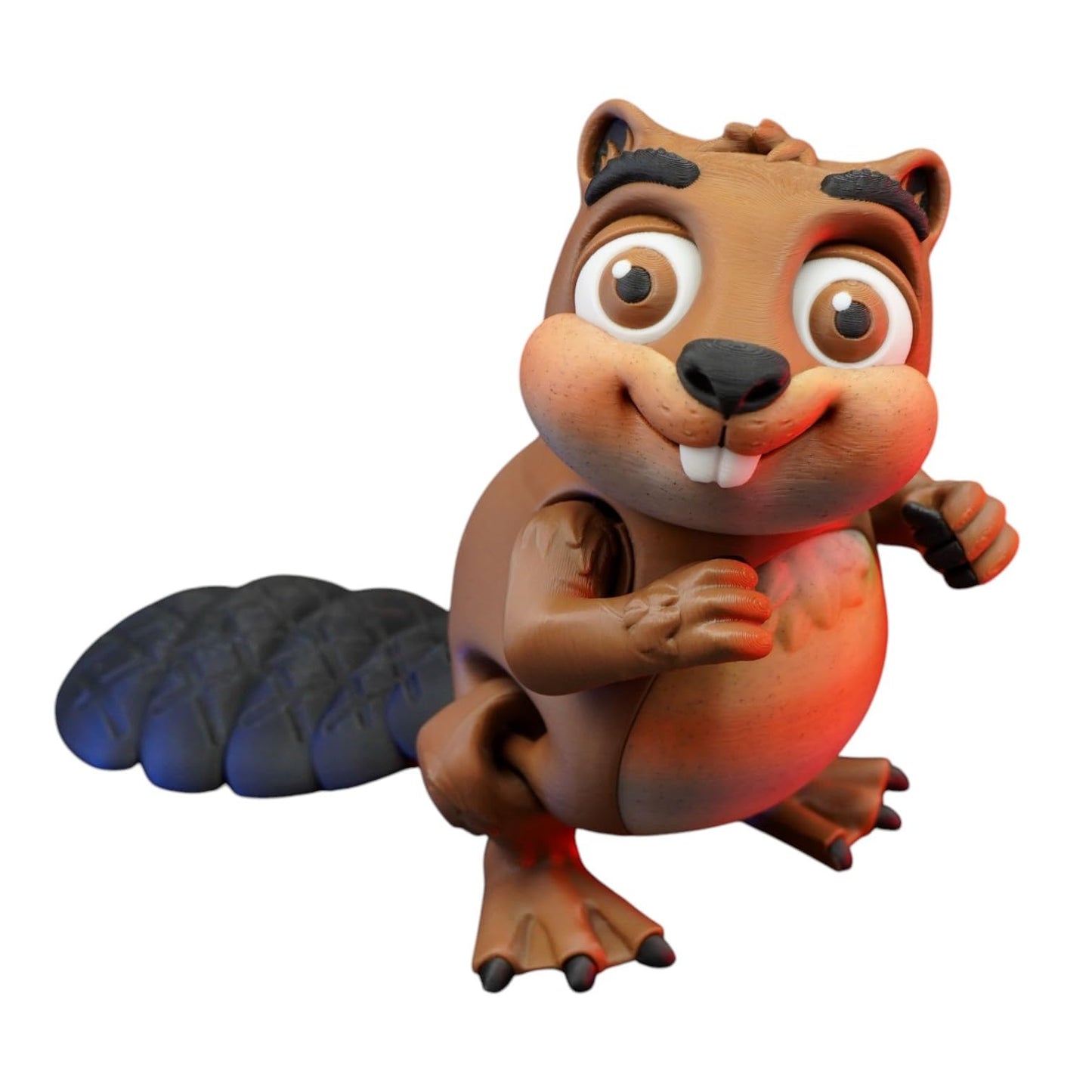 Articulated Beaver Figurine – Canadian Wildlife Desk Fidget for Teens & Adults – Stress Relief & Collectible – 3D Printed in Canada