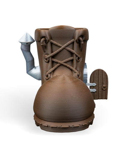 Fairy Step Inn – Boot-Shaped Fairy House Décor for Garden, Shelf, or Desk – Whimsical Collectible – 3D Printed in Canada