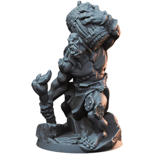 Ork Bomber Explosives Carrier Miniature for Wargaming & Painting – Fantasy Orc with Bomb Barrel for Tabletop RPG – 3D Printed in Canada