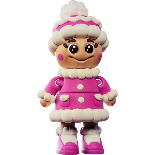 Gingerbread Girl Figurine in Winter Coat – Cute Collectible Holiday Décor for Desk or Shelf – Festive Shelf Sitter for Teens & Adults – 3D Printed in Canada