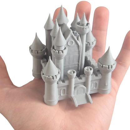 Castle & Keep Miniature – Fantasy Fortress Model for Tabletop RPG Terrain, Dioramas & Medieval Displays – 3D Printed in Canada