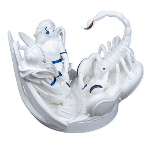 Scorpio Zodiac 3D Sculpture – Astrology-Inspired Scorpion Figurine with Celestial Figures for Home Decor, Shelf Display, or Unique Gifting – 3D Printed in Canada