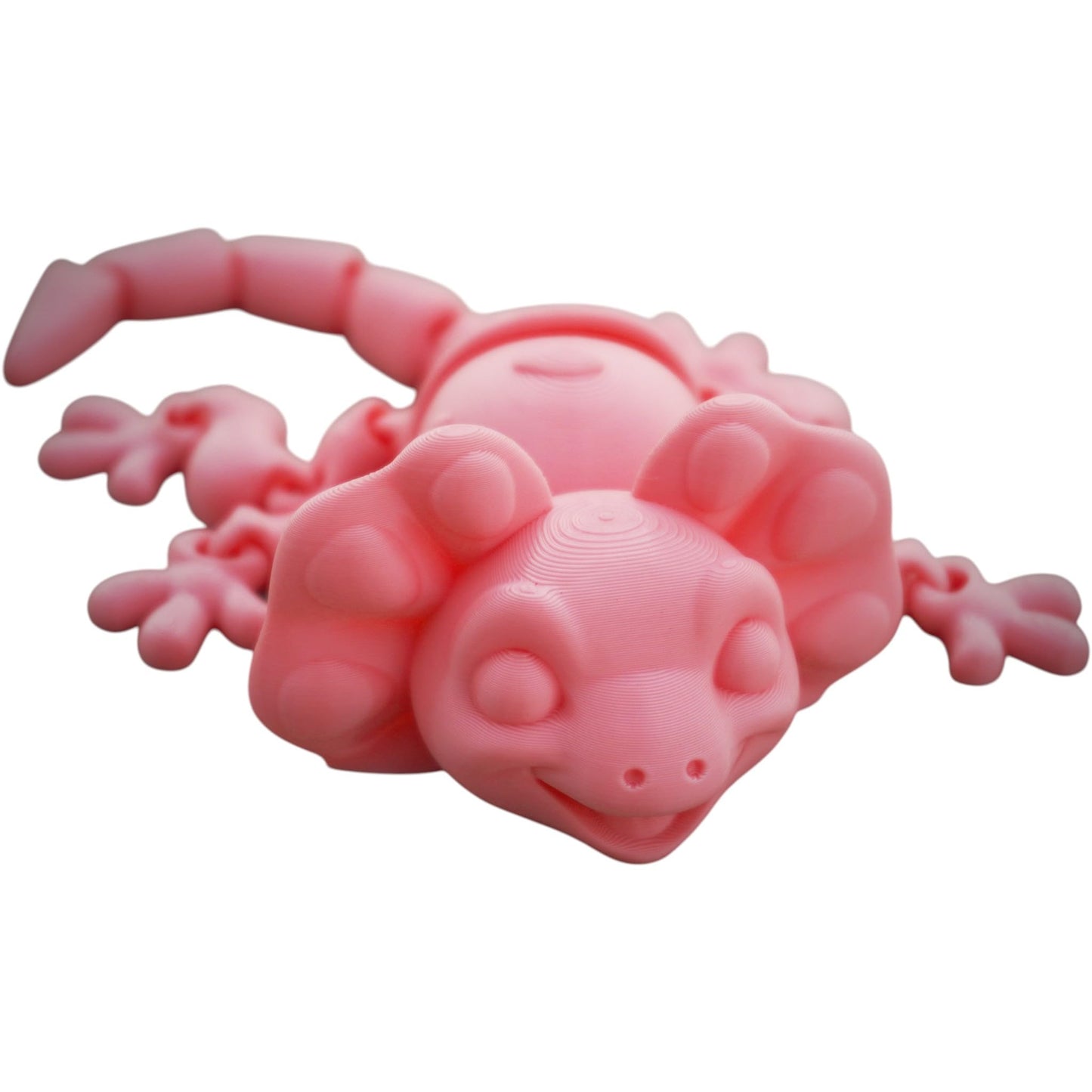 Articulated Baby Frilled Lizard Figurine – 3D Printed Fidget Reptile Model for Painting, Collecting & Desk Display – 3D Printed in Canada