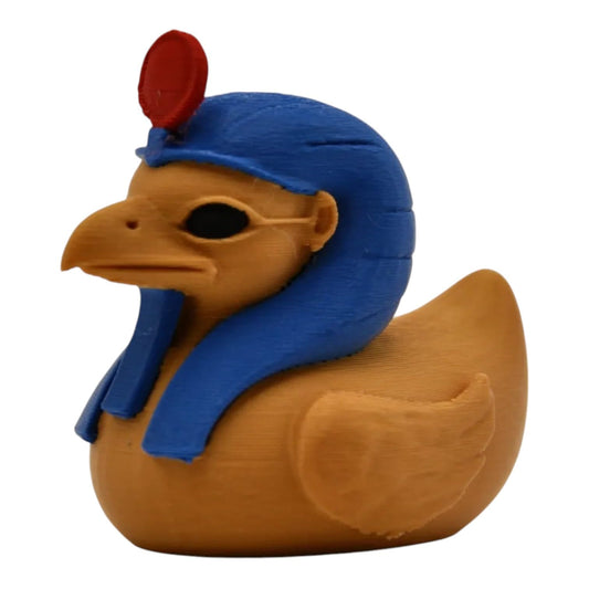 Ra Duck Figurine - Egyptian Sun God Rubber Duck for Jeep Ducking, Cruise Ship Hiding & Desk Decor - Collectible Mythology Duck Statue - Duck Gift for Adults & Collectors – 3D Printed in Canada