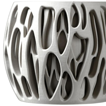 Organic Flow Planter Pot with Matching Saucer – Sculpted Modern Design for Indoor Plants & Succulents – 3D Printed in Canada