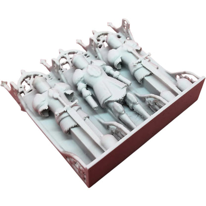 Armor Stand Miniature – Medieval Armory Rack with Knight Statues for Tabletop Terrain, Dioramas & RPG Scenery – 3D Printed in Canada