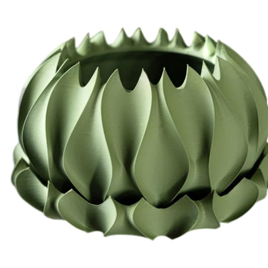 Swirled Wave Planter Pot – Sculpted Modern Indoor Plant Container for Succulents & Home Decor – 3D Printed in Canada