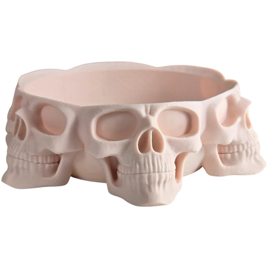 Six Skull Bowl – Gothic Skull Planter or Decorative Candy Dish for Horror Decor, Halloween Display, or Macabre Storage – 3D Printed in Canada