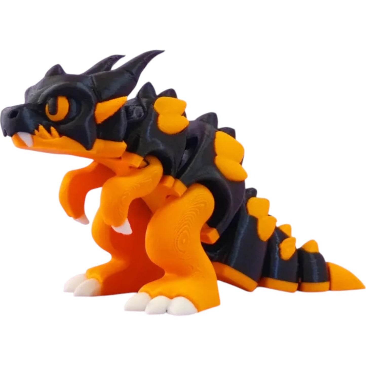 Articulated Rexagon Dinosaur Figure – Posable Dragon-Like Collectible with Bold Colors – 3D Printed in Canada