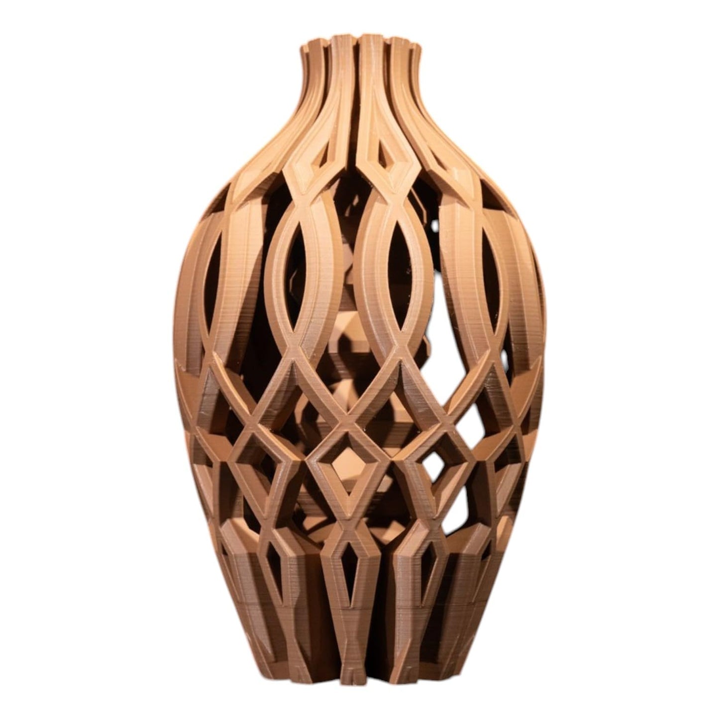 Modern Geometric Vista Vase for Faux Flowers or Home Display, Sculptural Decorative Accent – 3D Printed in Canada