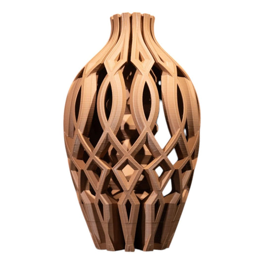 Modern Geometric Vista Vase for Faux Flowers or Home Display, Sculptural Decorative Accent – 3D Printed in Canada