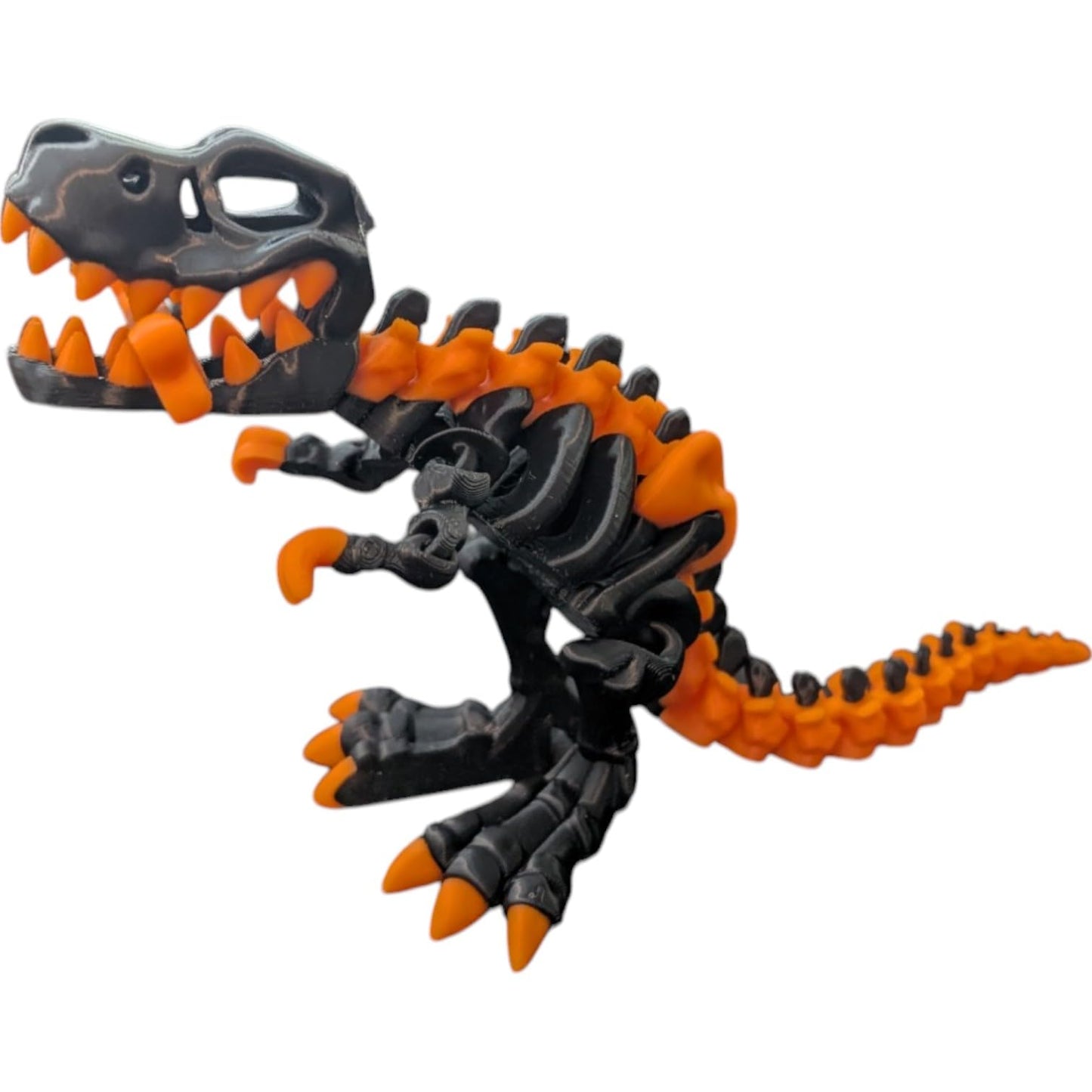 Articulated Skeleton T-Rex Figurine – Ember Shadow – Prehistoric Dinosaur Collectible for Teens & Adults – Stress Relief & Collectible – 3D Printed in Canada