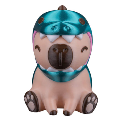 Capysaurus Figurine – Prehistoric Desk Decoration – Dinosaur Hoodie Capybara Collectible – 3D Printed in Canada