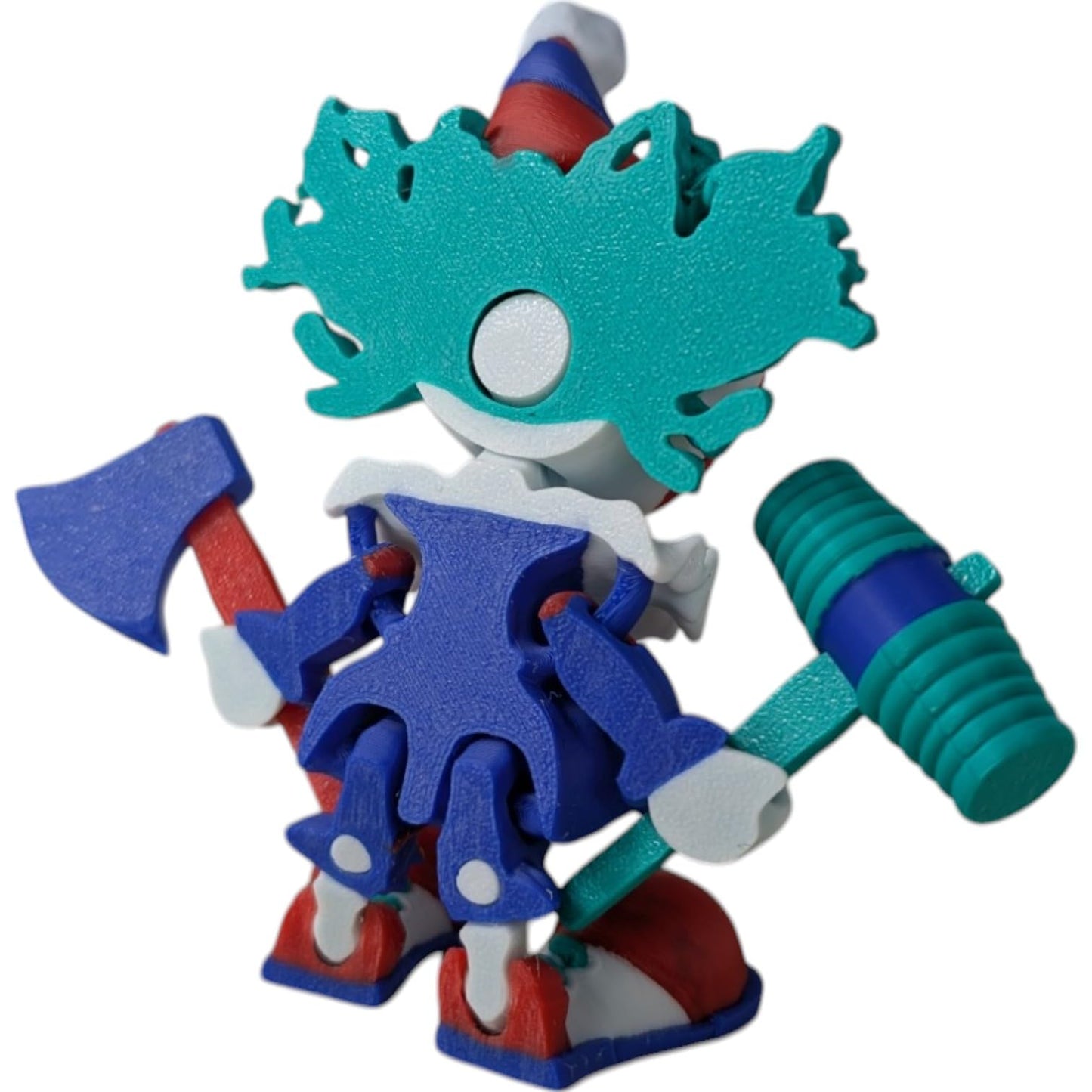 Articulated Creepy Clown Figurine – Spooky Stress Relief Toy & Collectible for Teens & Adults – 3D Printed in Canada