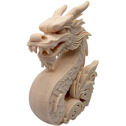 Cloud Dragon Figurine – Elegant Spiral-Body Eastern Dragon Statue with Flowing Details – 3D Printed in Canada