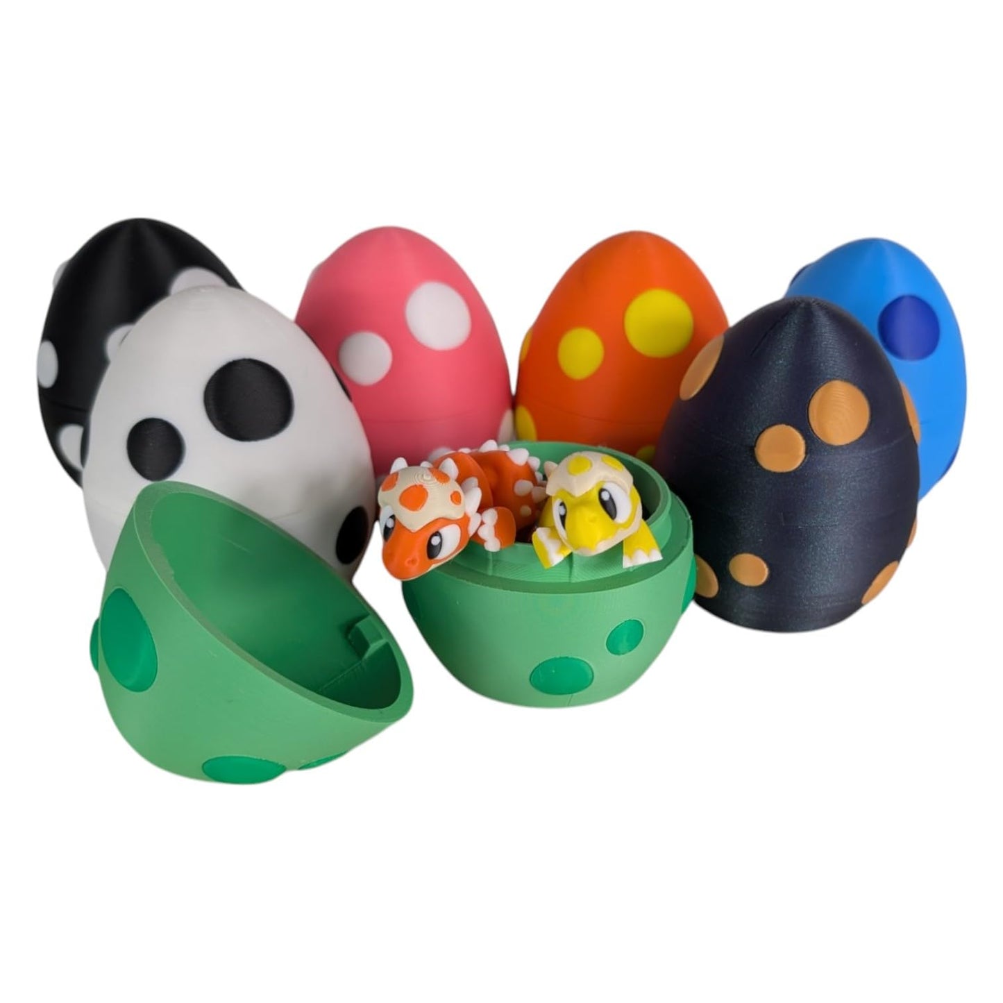 Mystery Mini Dinosaur Blind Box Egg 5-Pack - 3D Printed Collectible Figurines - Articulated Dino Toys for Desk - Fidget Toys for Adults - Stress Relief for Anxiety, ADHD
