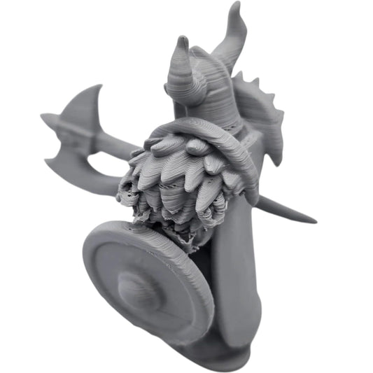 Viking Warrior with Battle Axe Figurine – Norse Barbarian Miniature for Fantasy RPG, Display, or Diorama – Viking Axe Hero Model – 3D Printed in Canada