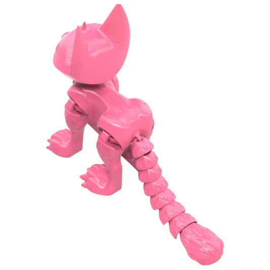 Articulated Cat Figurine – Print-in-Place Posable Kitty for Desk Display, Fidgeting & Custom Painting – 3D Printed in Canada