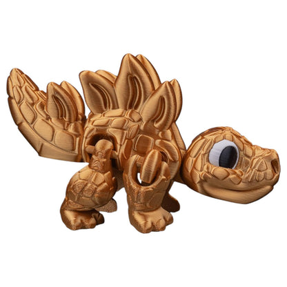 Articulated Stegosaurus Dinosaur Figurine – Dino Fidget Desk Pet & Collectible Gift for Teens and Adults – 3D Printed in Canada